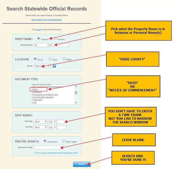 Search Statewide Official Records